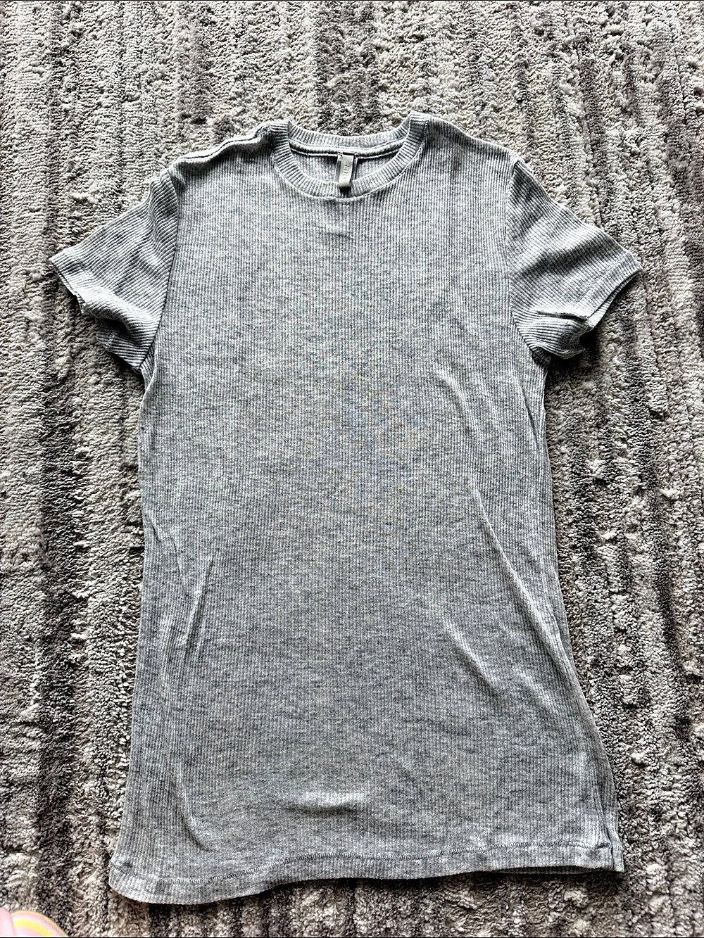 SKIMS Cotton Rib T-Shirt Gray Short Sleeve